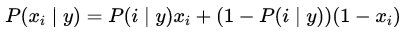 Figure12. Conditional probabilities for bernoulliNB