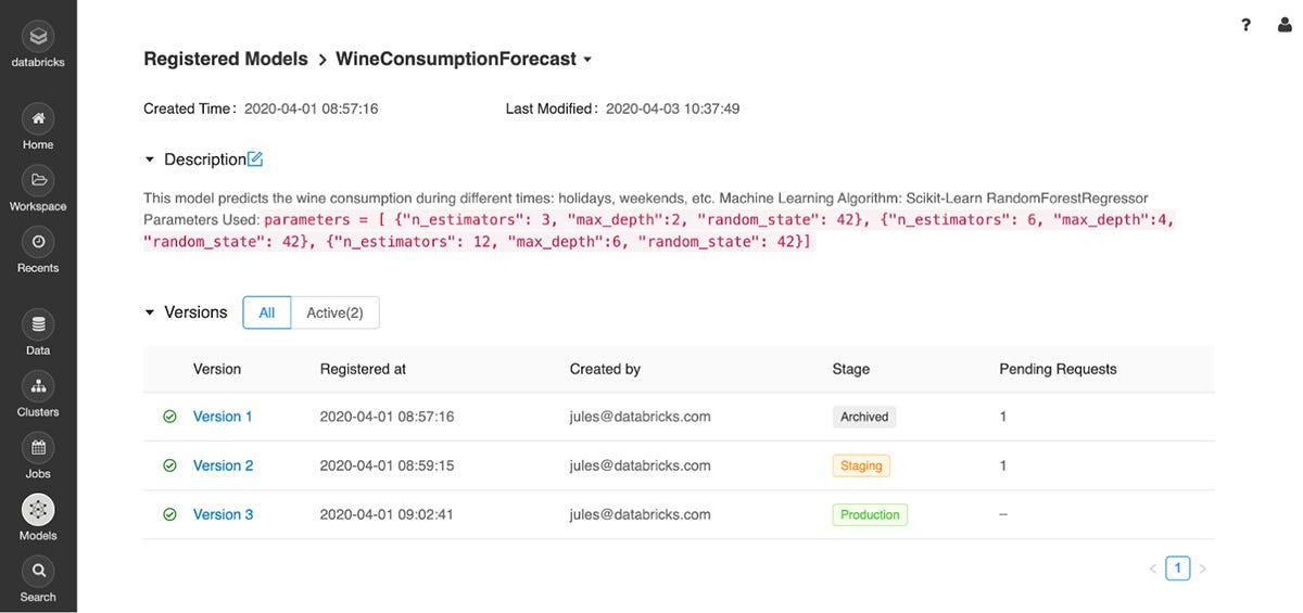 An example from the DataBricks website