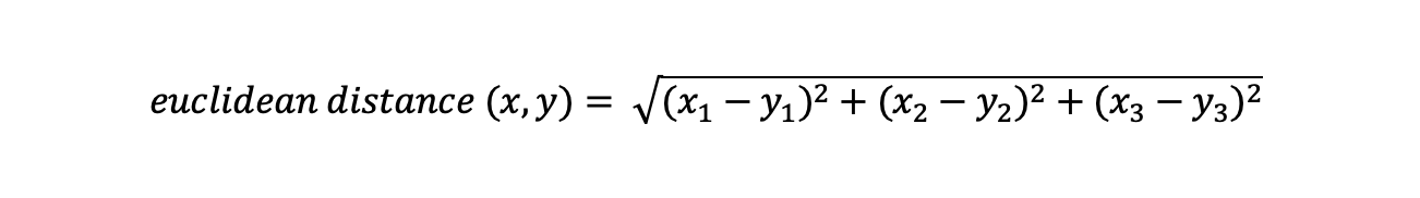 Image 6 - An Example of applying the Euclidean Distance Formula (image by author)