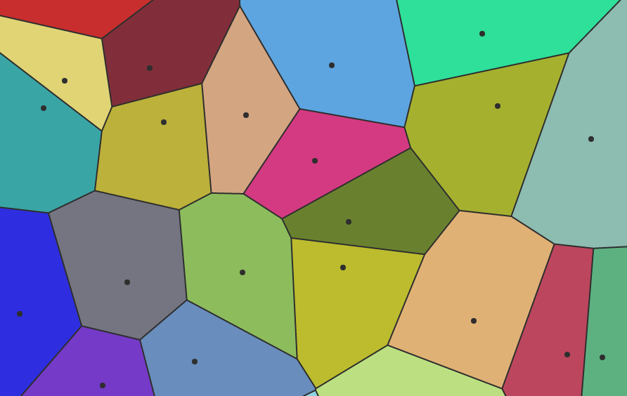 Voronoi cells. All images are by the author unless otherwise specified