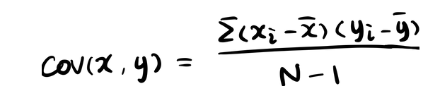 covariance formula (image by author)