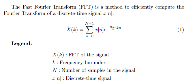 FFT equation (Latex compiled)