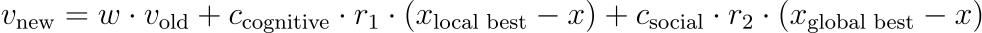 The modified direction change formula. Image by the author.