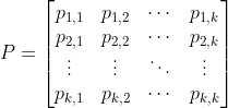 Markovian transition matrix - Image by the author