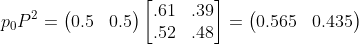 Transition matrix with marginal distributions - Image by the author