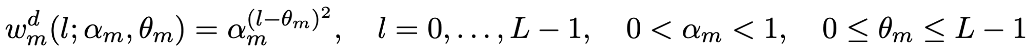 Equation 3: Delayed Adstock function