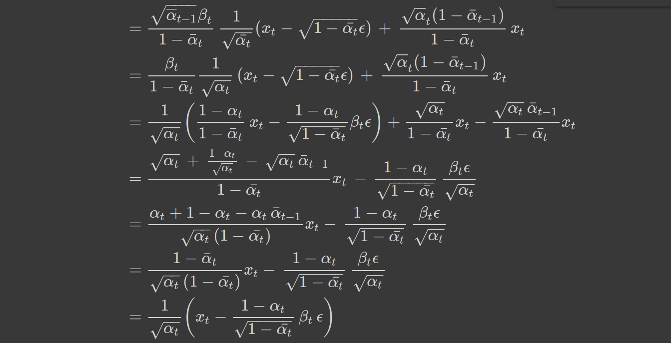 Reaching Eq. 22 may not be so trivial if we just replace x0 with xt in Eq. 20