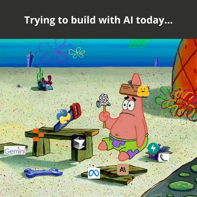 Building with AI meme. Image by author.