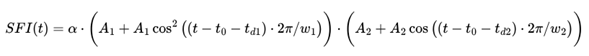 Equation from the mathematical model. Image by Pau Blasco i Roca using LaTeX.