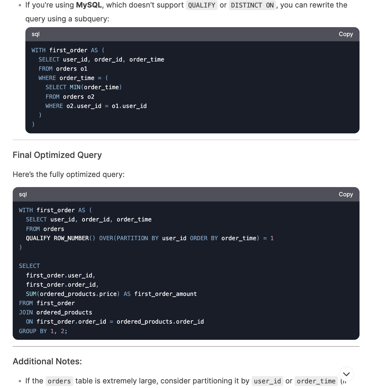 DeepSeek's SQL query optimization performance 2 (image by author)