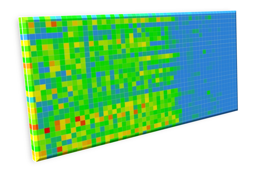 Part of an infectious disease heat map